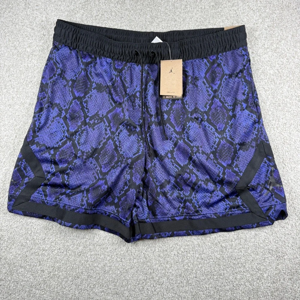 NEW Jordan Basketball Shorts Mens XXL Purple Snakeskin Dri-FIT HF9907-543